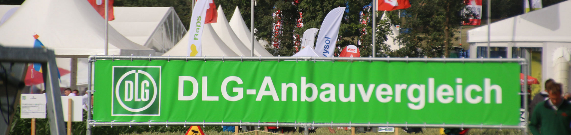 Winter wheat banner at DLG-Feldtage site